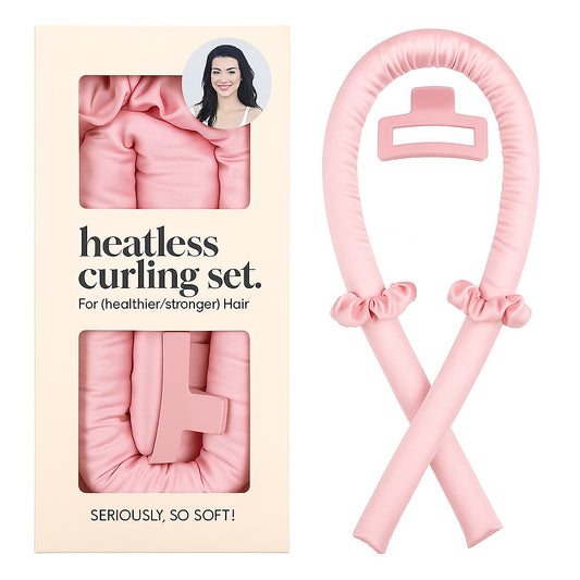Tige flexible rose en satin - Boucle sans chaleur